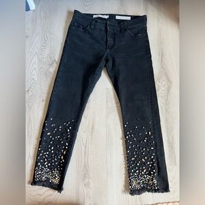Pilcro petite size 28 black with cool rhinestones